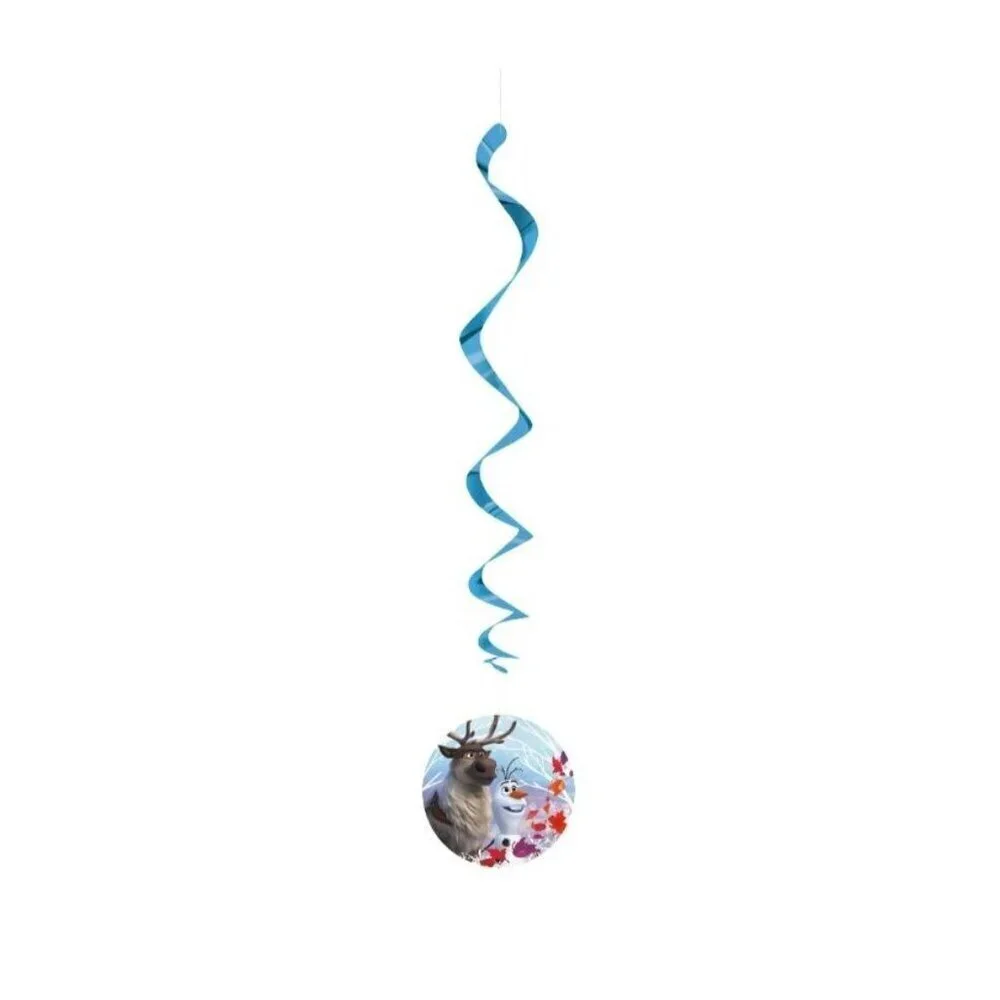 NEW Disney Frozen II Party Decoration Pack of 12 Swirl Hanging Decorations